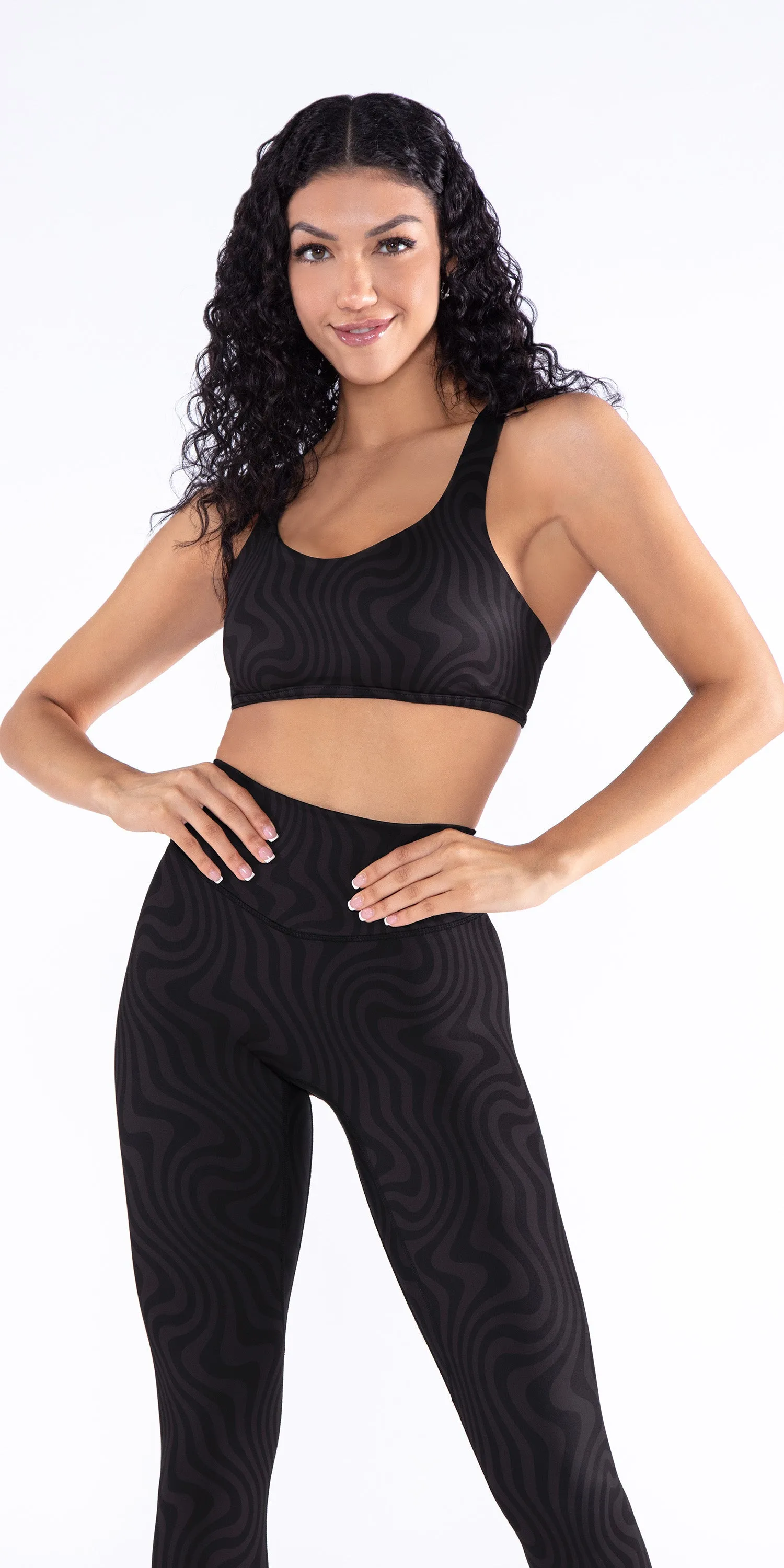 Licorice Swirl - Angel Sports Bra