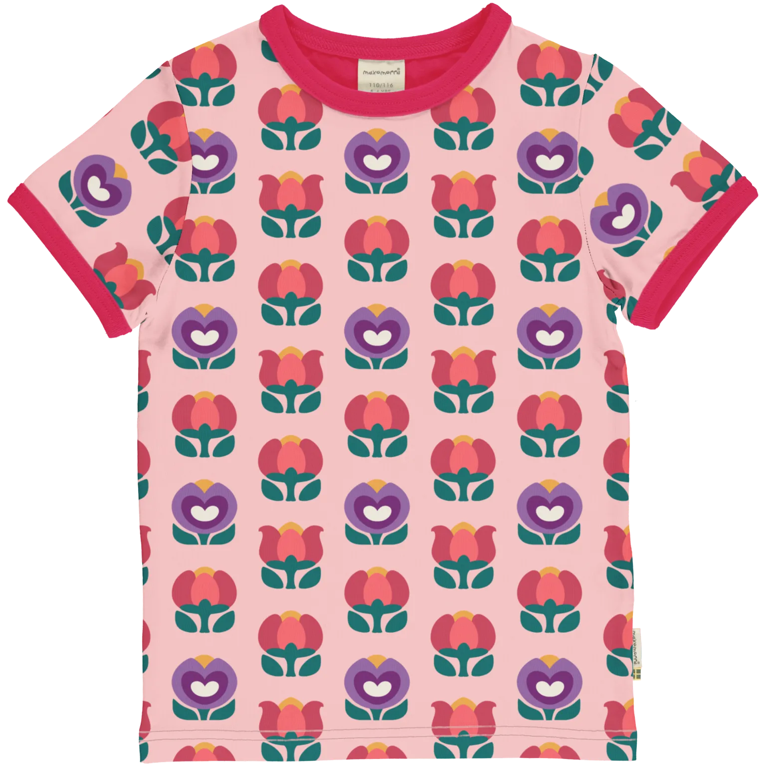 Maxomorra Picnic Tulip Short Sleeved Top