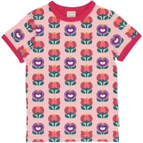 Maxomorra Picnic Tulip Short Sleeved Top