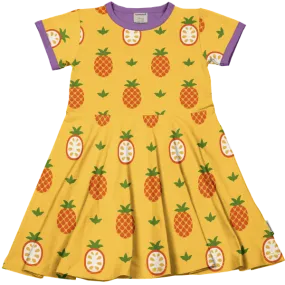 Maxomorra Pineapple Organic Cotton Short Sleeved Circle Dress