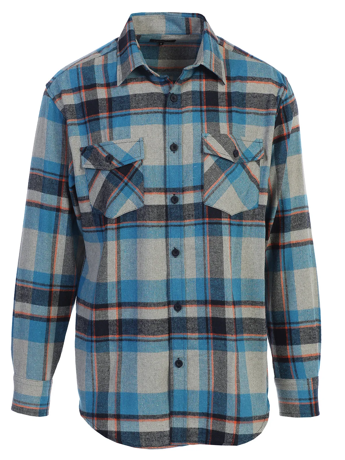 Men's Plaid Flannel Shirt, Size L