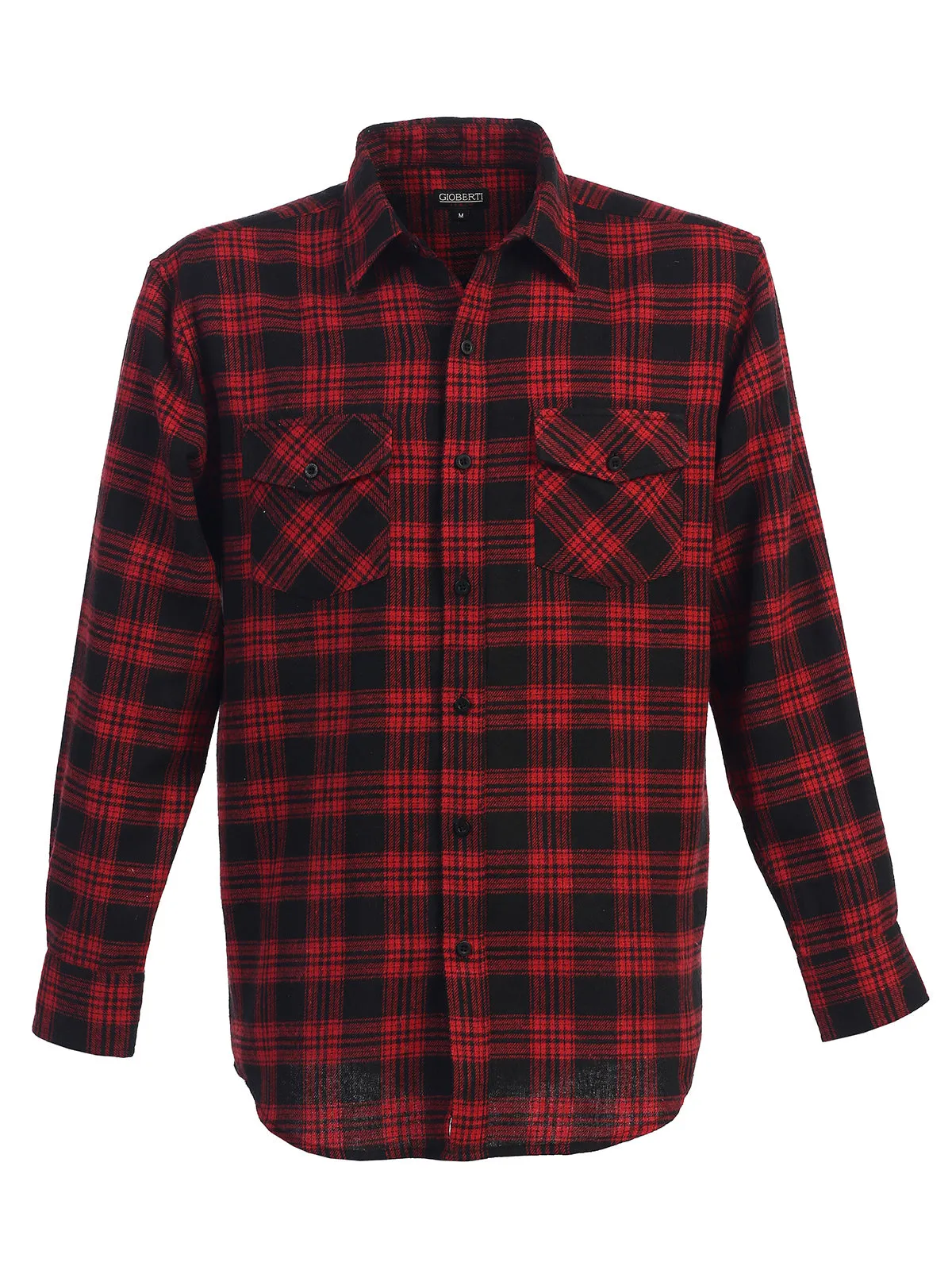 Men's Plaid Flannel Shirt, Size L