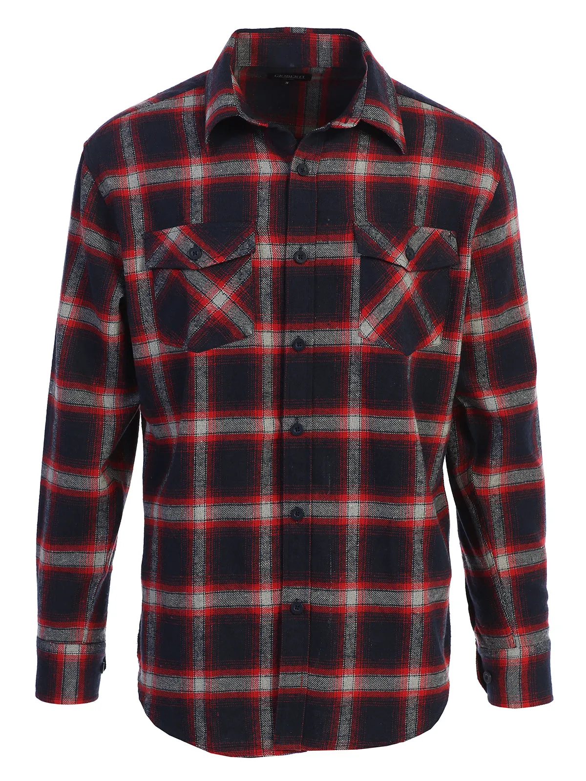 Men's Plaid Flannel Shirt, Size M