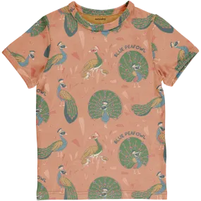 Meyadey Peafowl Parade Short Sleeved Top