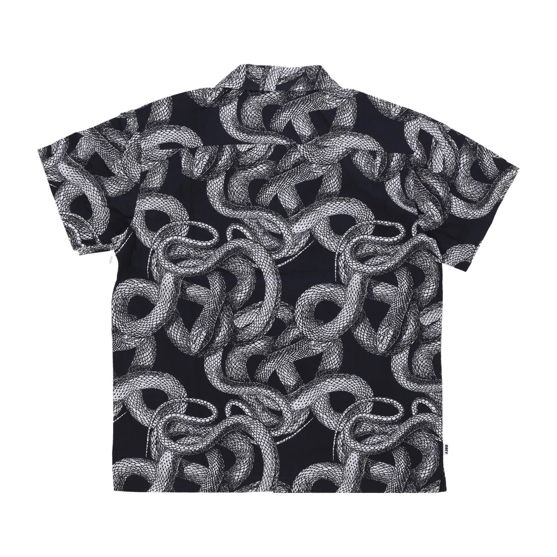 Obey short-sleeved shirt in woven Slither 181210374 black