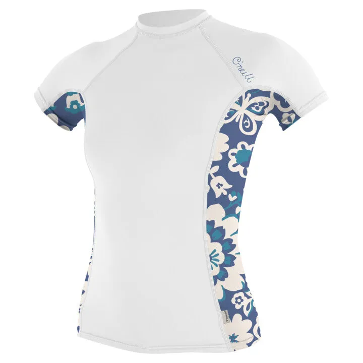 O‘Neill Womens Short Sleeved Rash Vest Sideprint