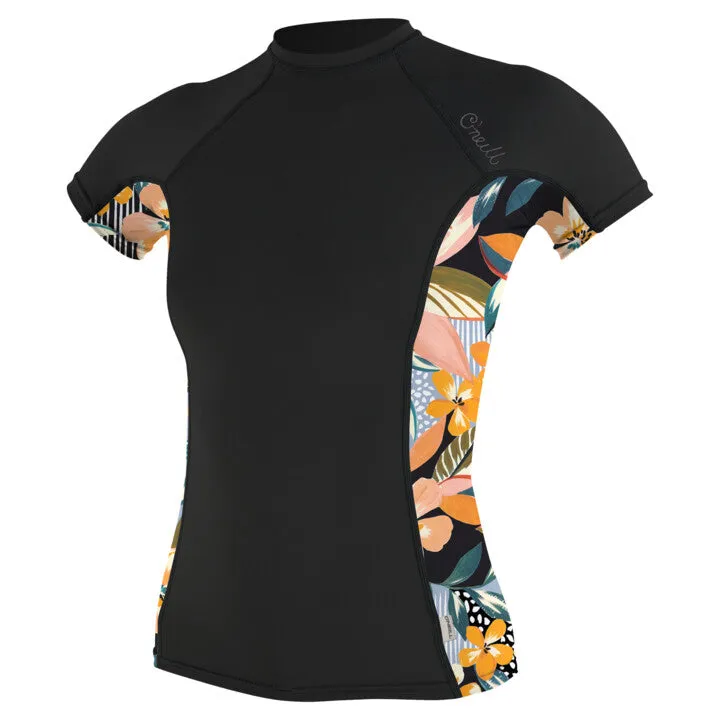 O‘Neill Womens Short Sleeved Rash Vest Sideprint