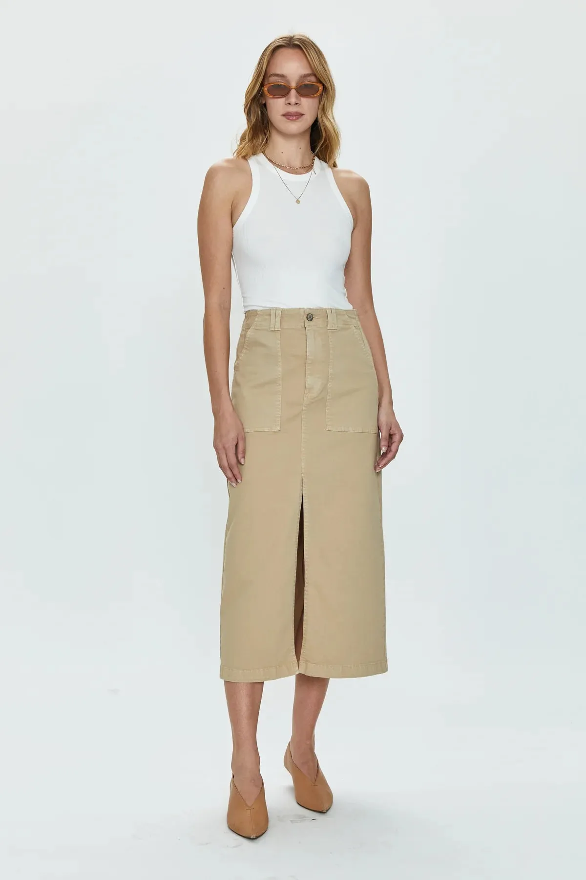 PAMELA UTILITY SKIRT (LATTE) - PISTOLA