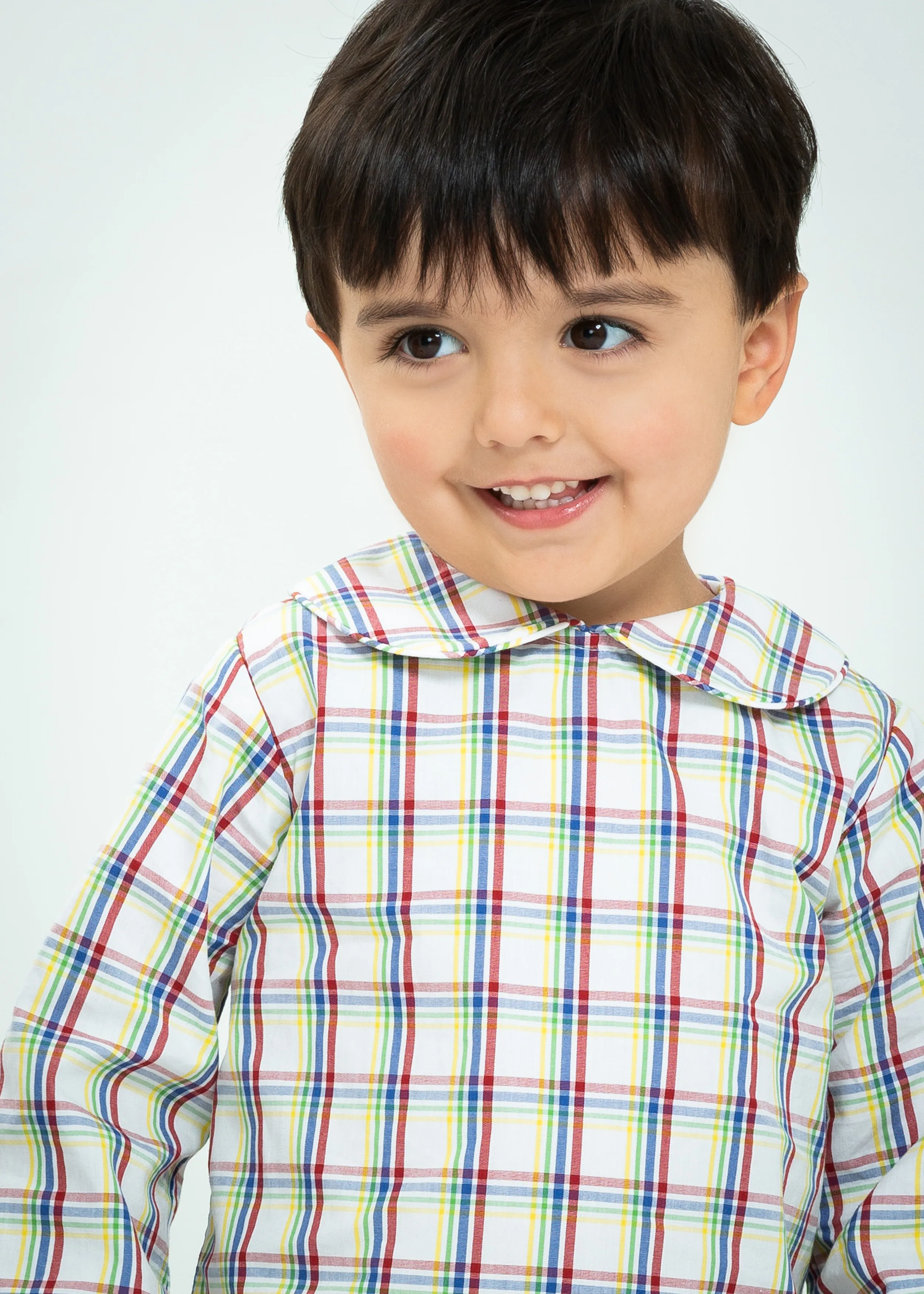 Peter Pan Shirt | Middleton Plaid (12M)