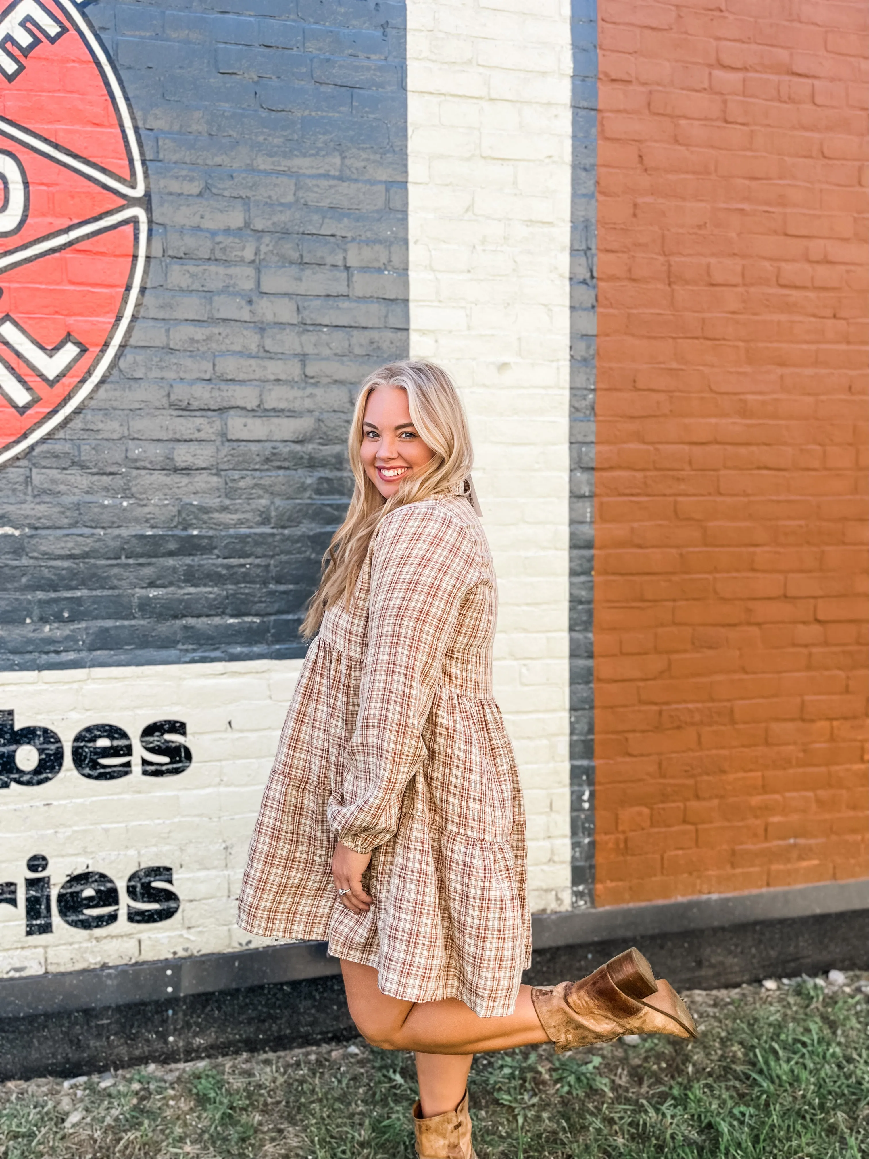 Pretty In Plaid Dress PLUS