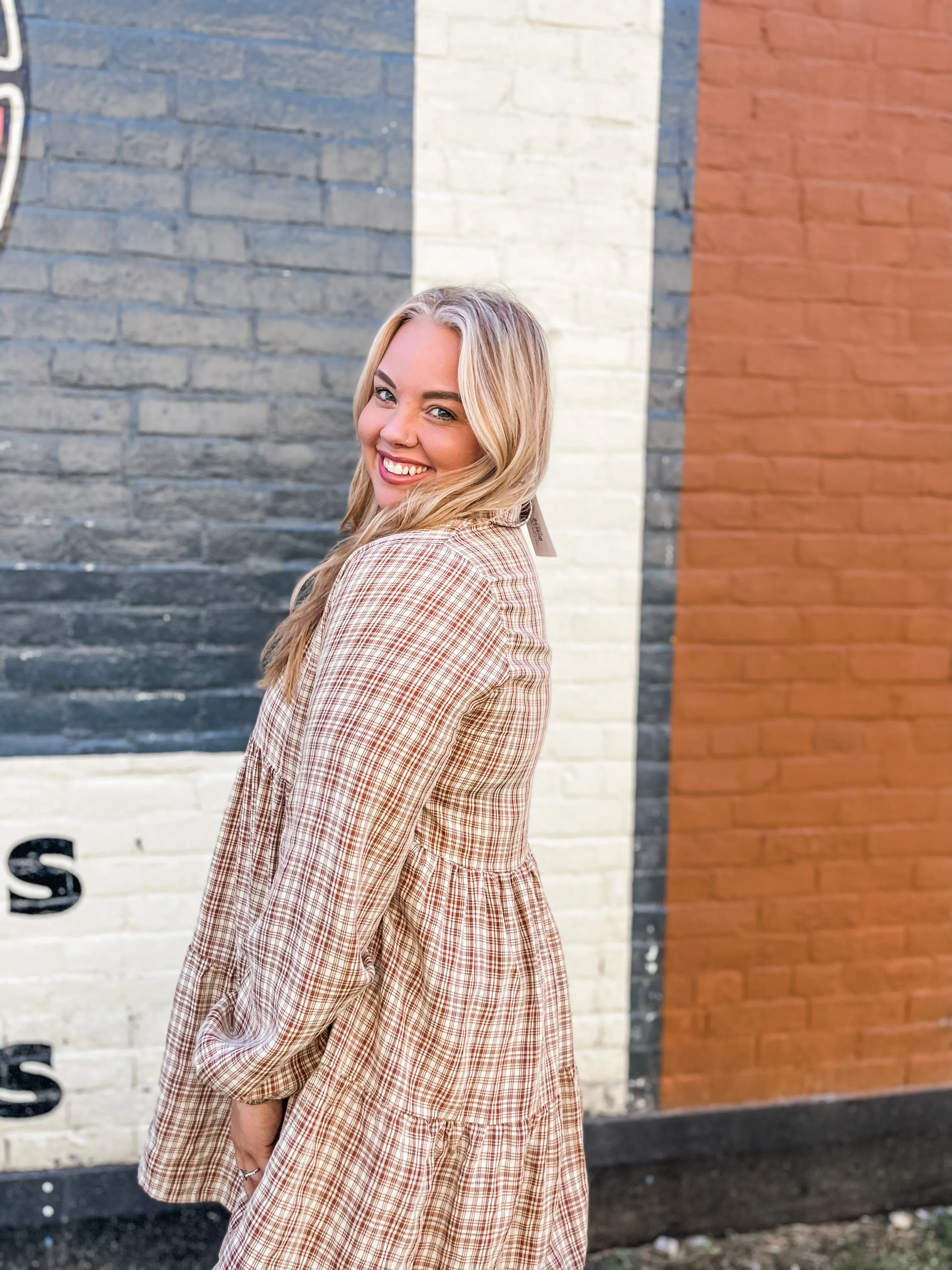 Pretty In Plaid Dress PLUS