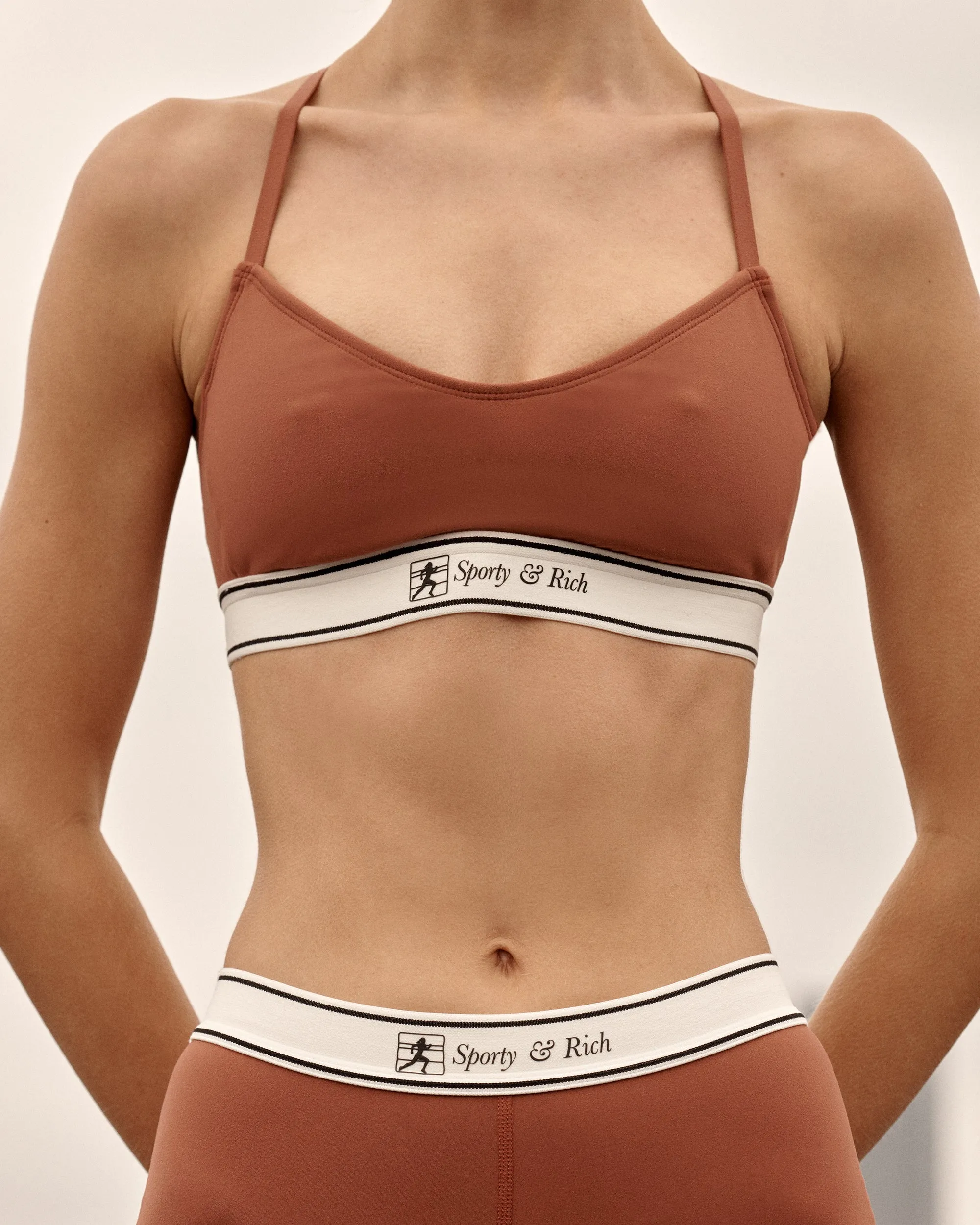 Runner Script Sports Bralette - Maroon