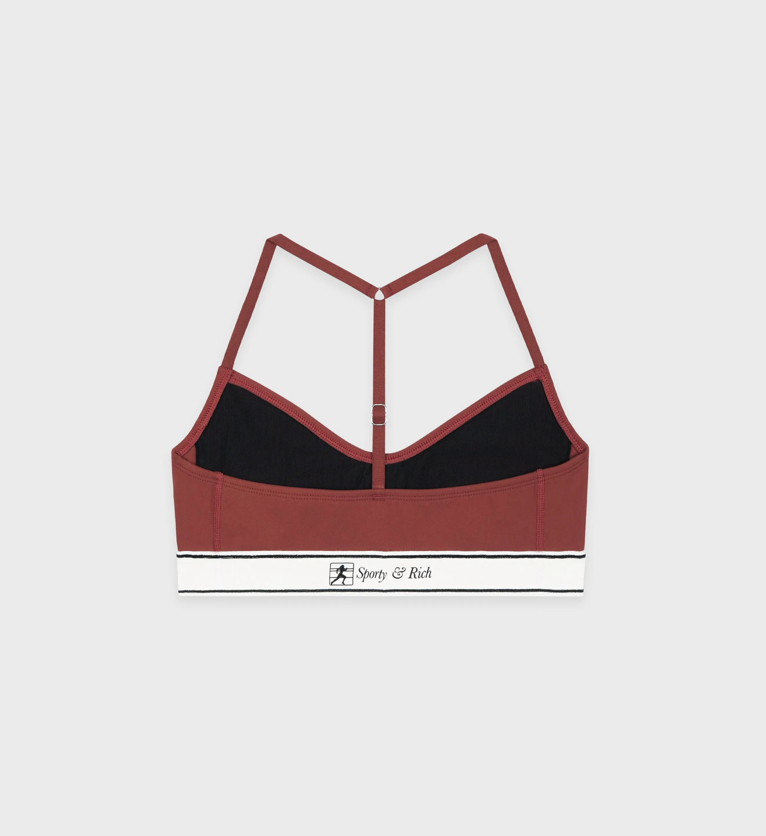 Runner Script Sports Bralette - Maroon