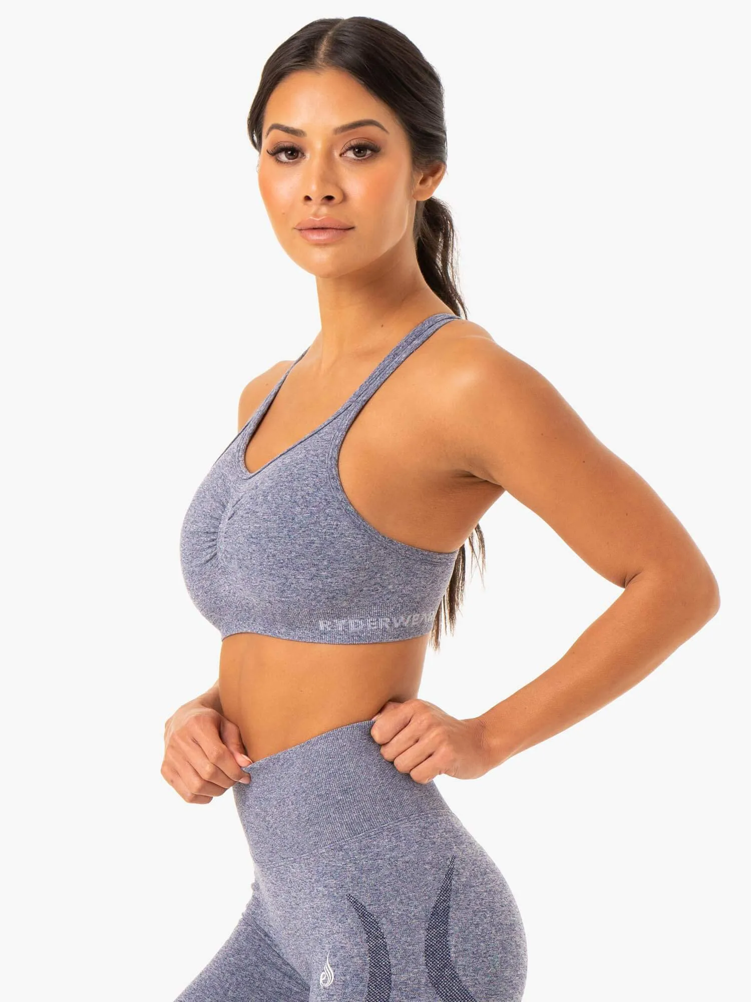 Sculpt Seamless Sports Bra - Navy Marl