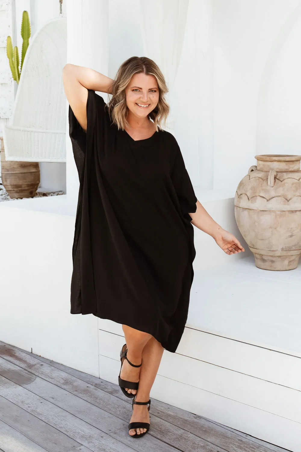 Short Kaftan - Black