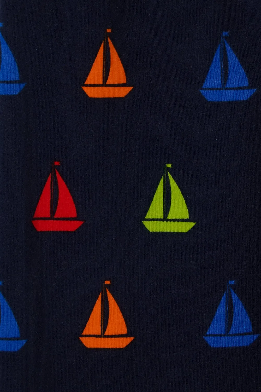 Short Sleeved Pyjamas - Navy Boat Print