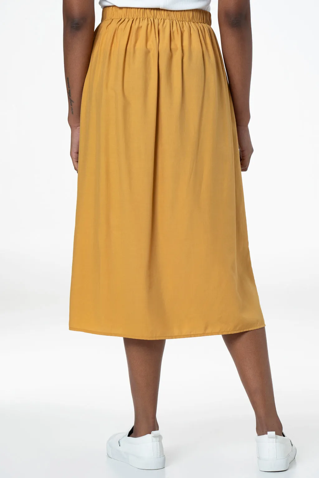 Slit Skirt _ 143387 _ Yellow