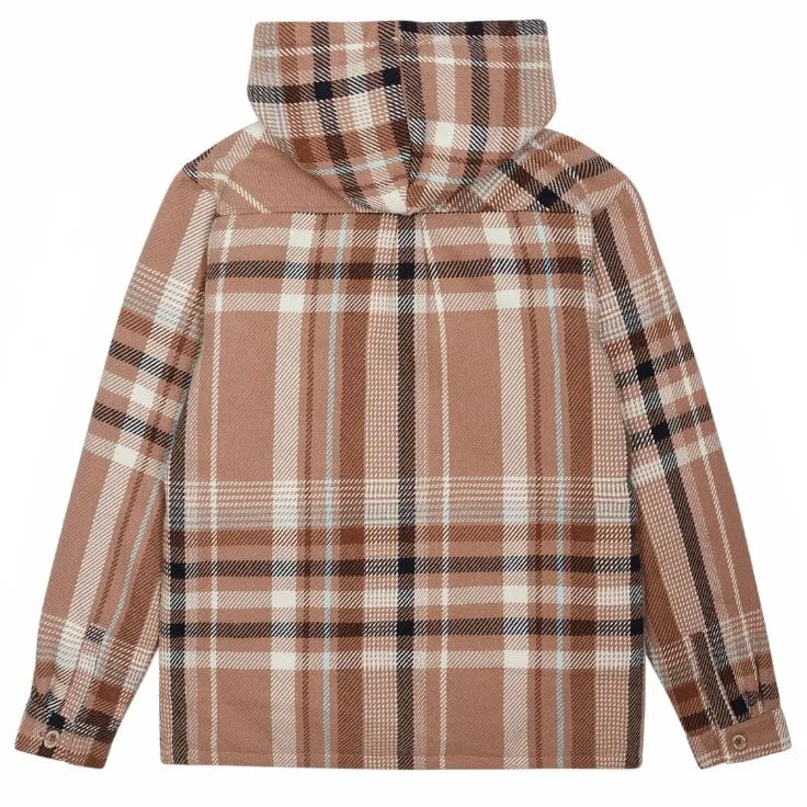 Smoke Rise Plaid Flannel Shacket (Toffee) WW23686