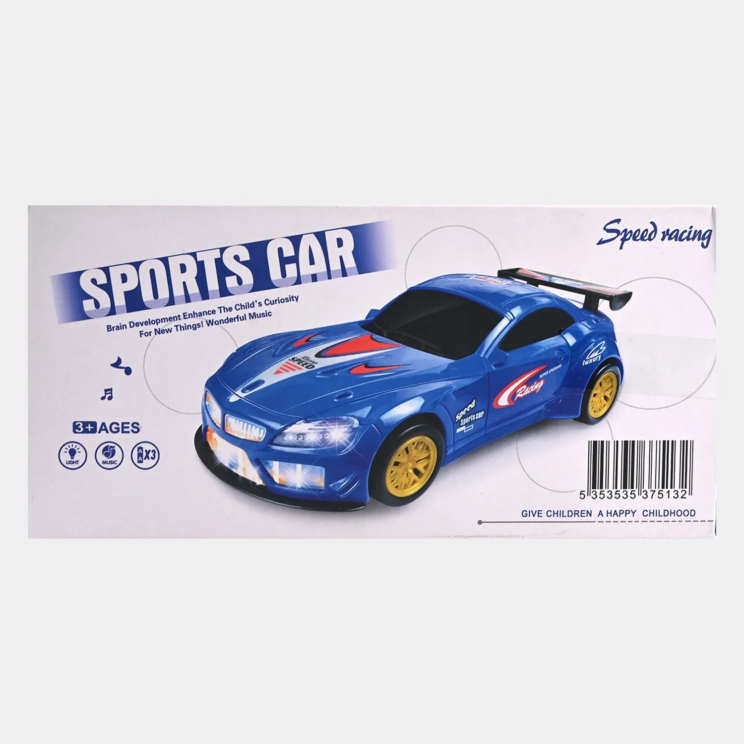 Sports Car Toy With Lights & Sound