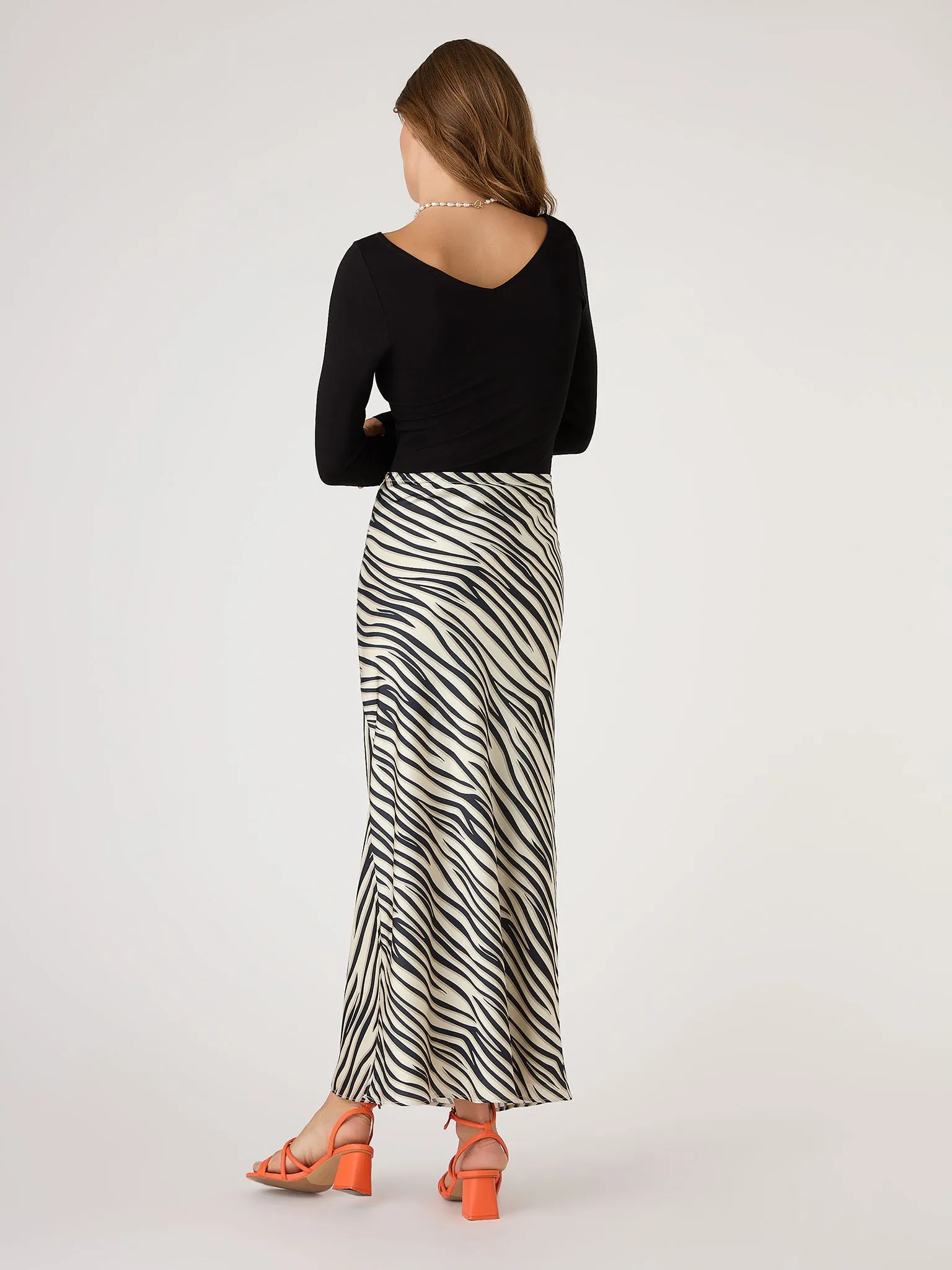 Stella Skirt in Beige Zebra