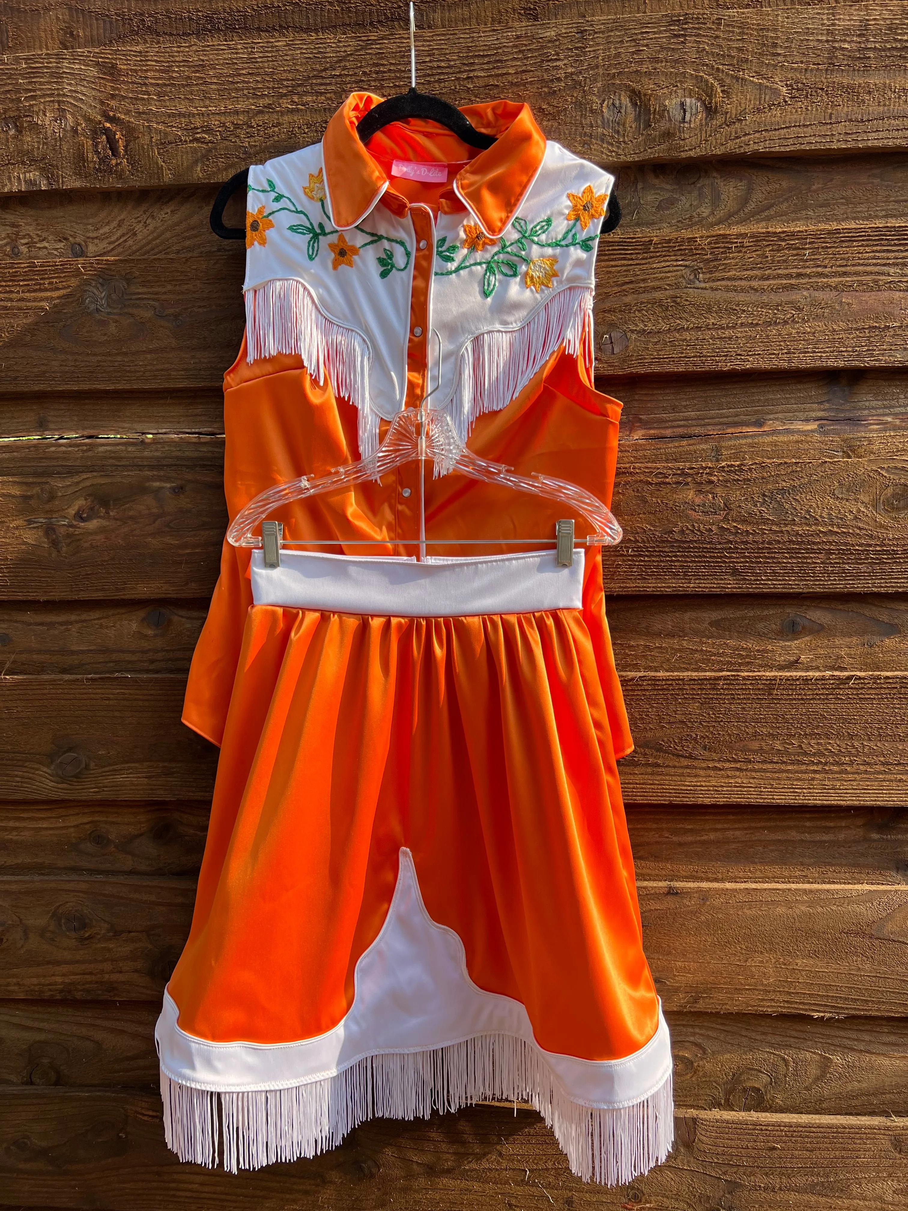 Tennessee Trouble Pearl Snap Embroidered Skirt Set