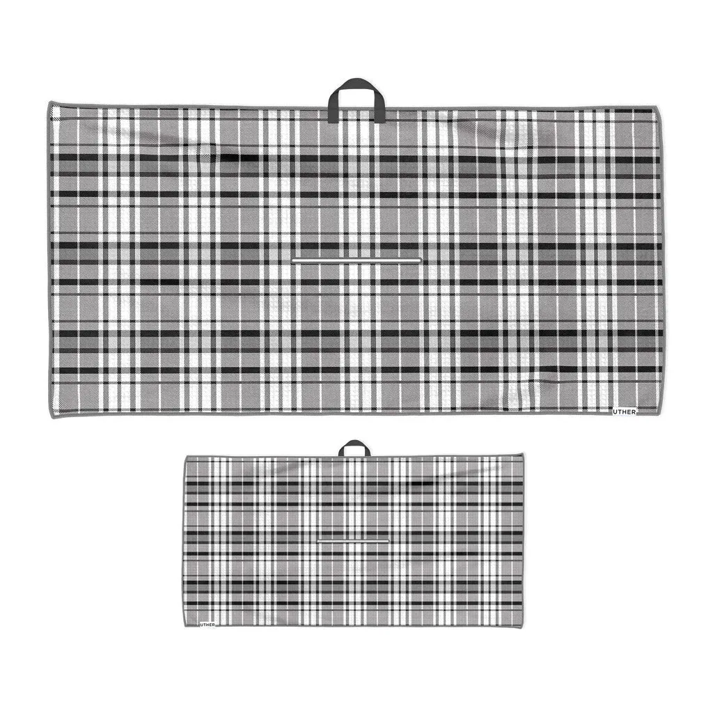 UTHER Platinum Plaid Tour Golf Towel