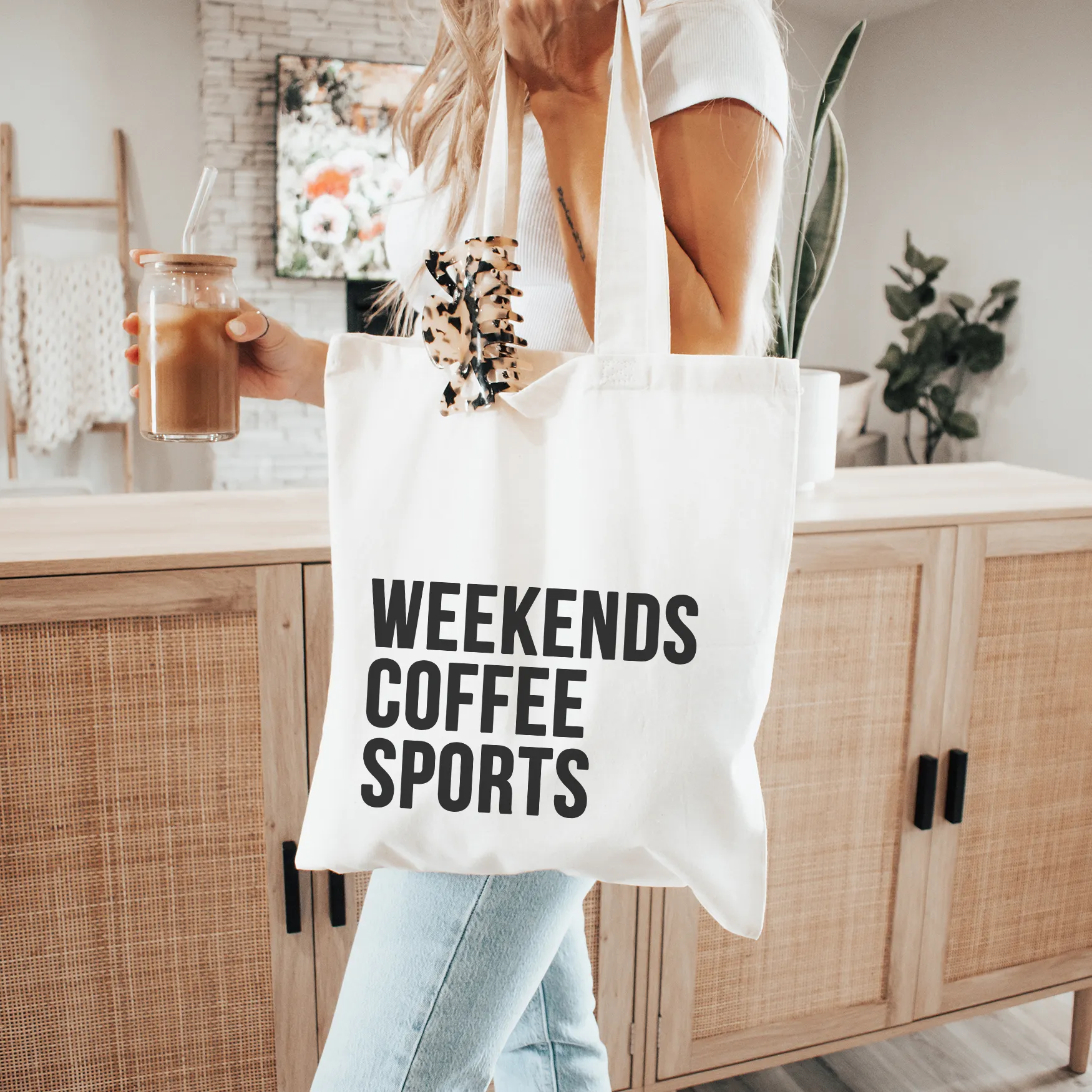 Weekends. Coffee. Sports Tote Bag