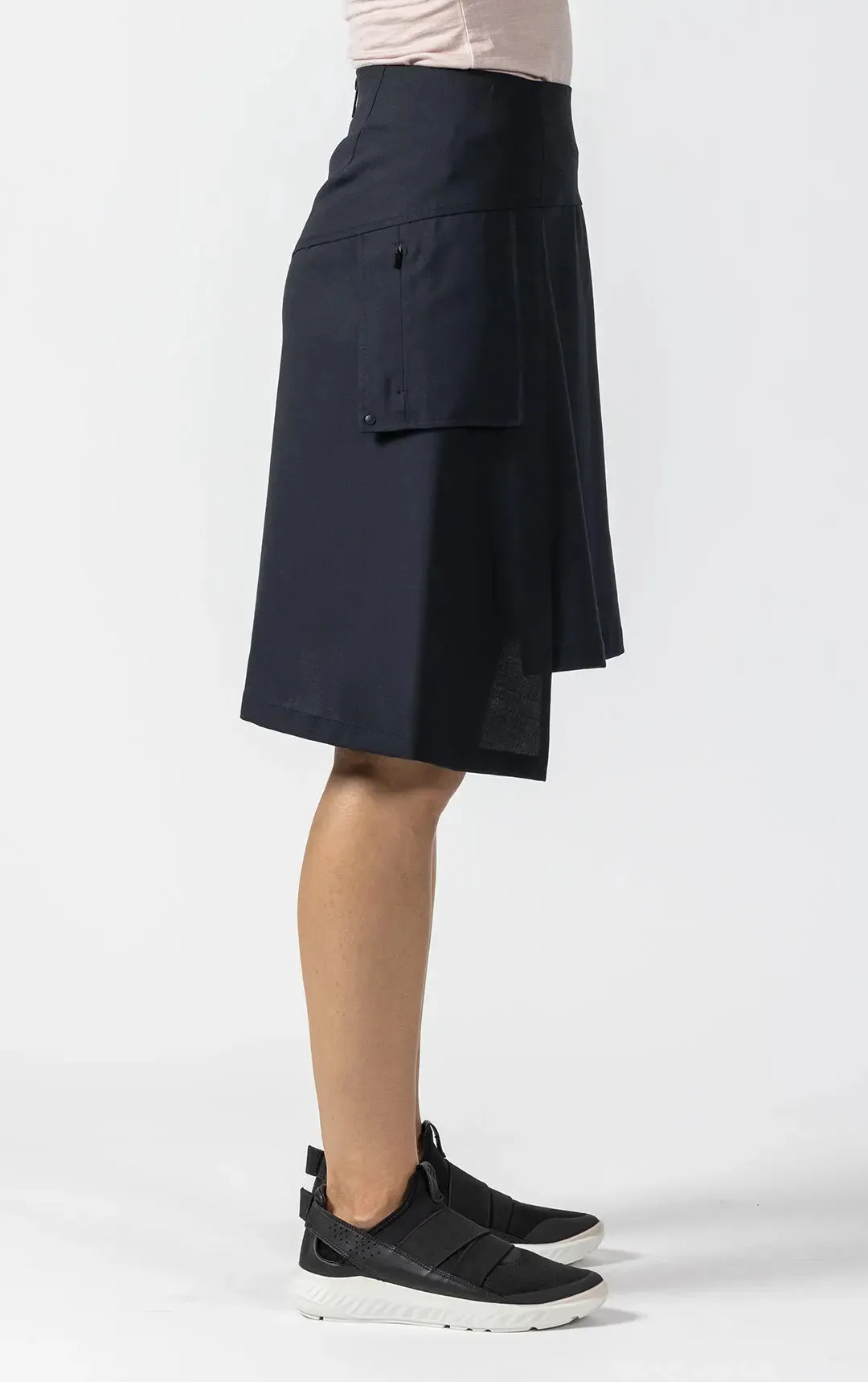 WOOL BLEND ASYMMETRIC SKIRT - CLEARANCE