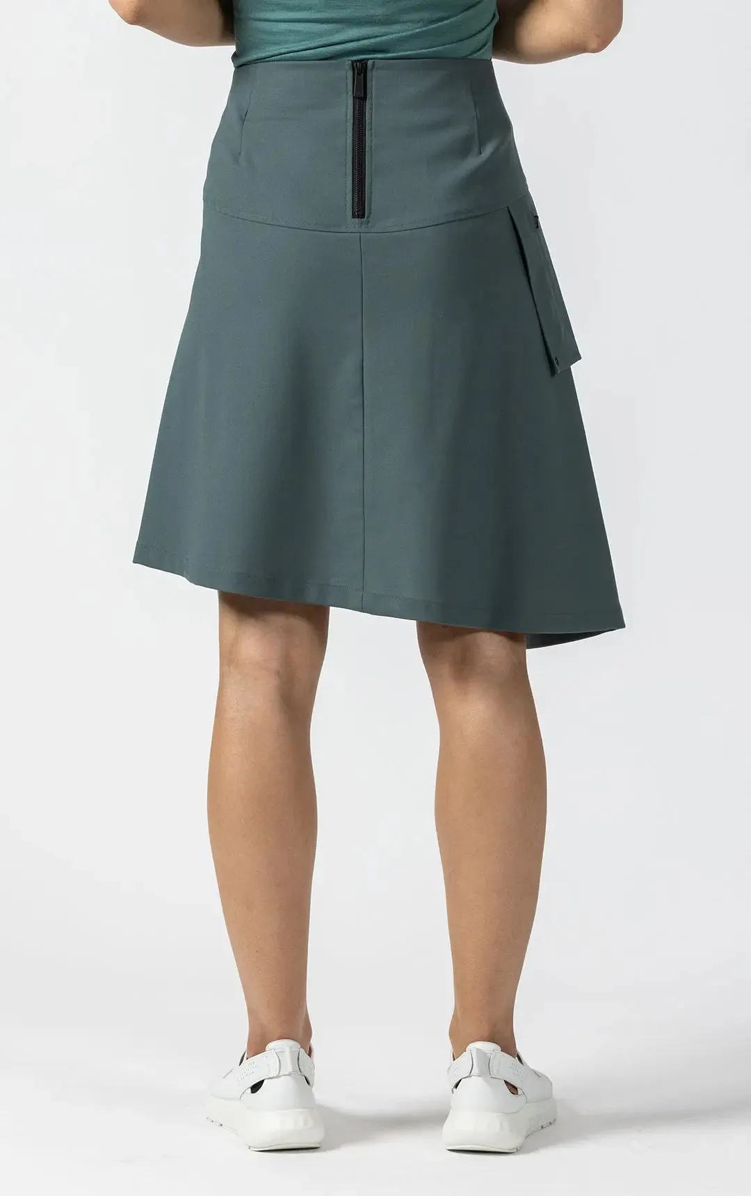 WOOL BLEND ASYMMETRIC SKIRT - CLEARANCE