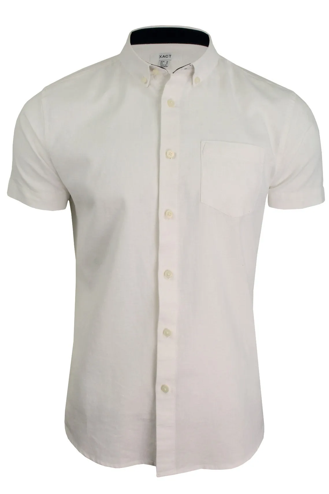 Xact Short Sleeved Linen Mix Shirt