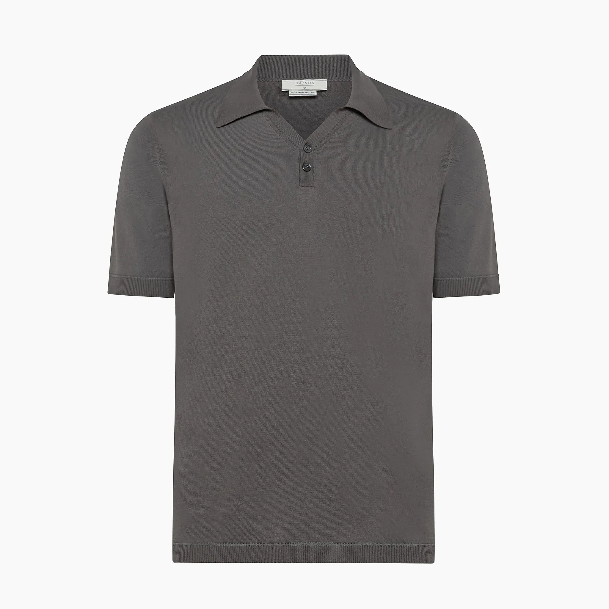 Yvan short-sleeved polo in compact cotton